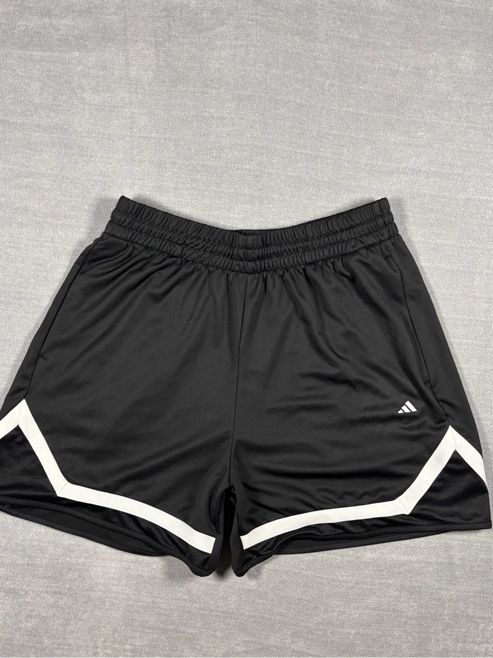 adidas Black Shorts with White Accent Trim